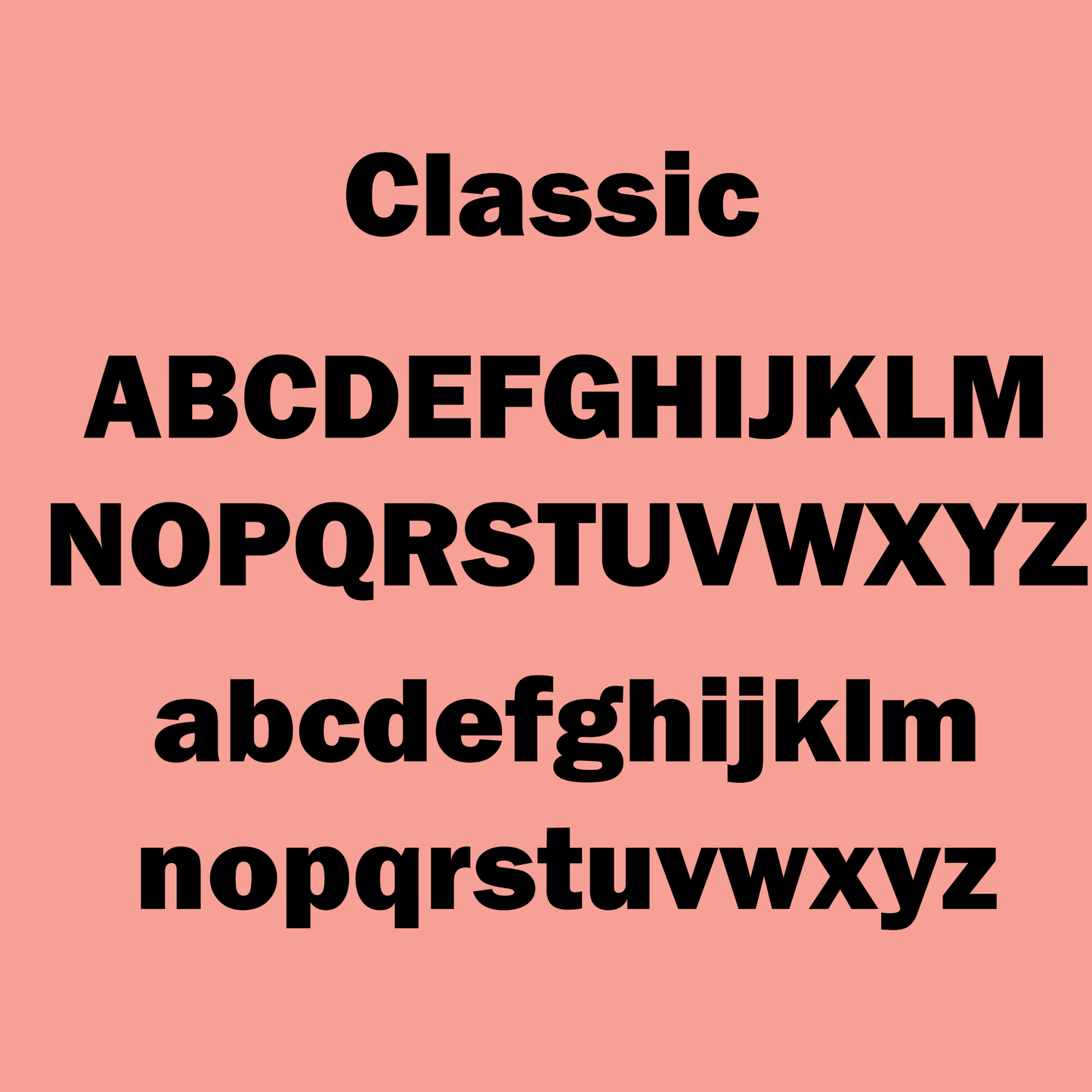 Classic Font - Name Wall Decal/Word Wall Decal (90cm/35.4in wide)