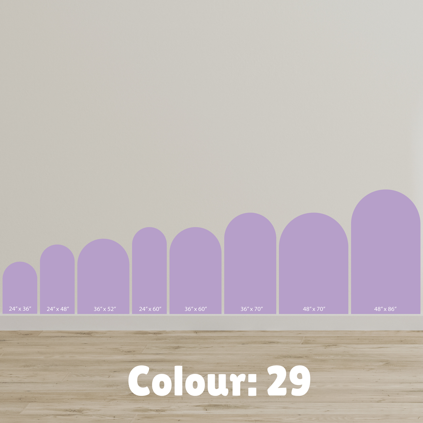 Arch Wall Decal/Wall Sticker - 40 Colour Options - 24" x 36"