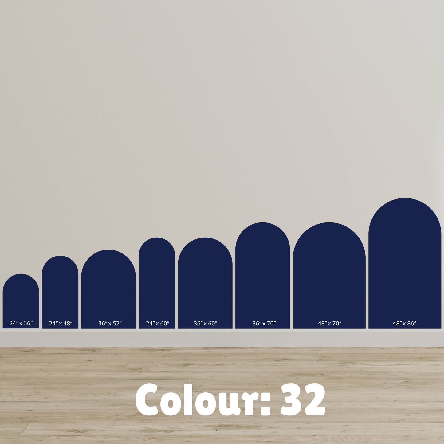 Arch Wall Decal/Wall Sticker - 40 Colour Options - 24" x 36"