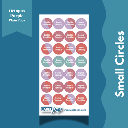 Small Circles - Octopus Purple Colours