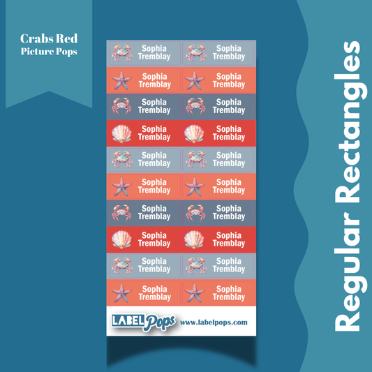 Regular Rectangles - Crabs Red