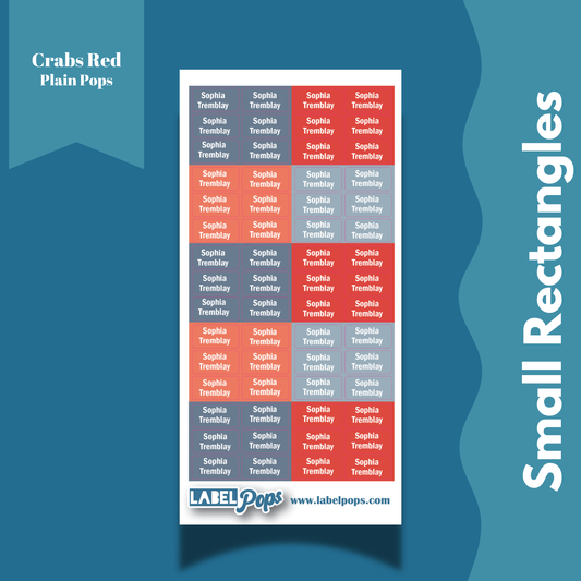 Small Rectangles - Crabs Red Colours