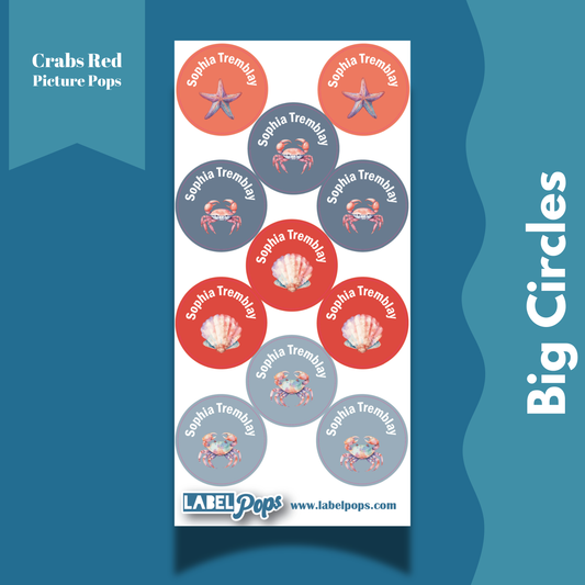 Large Circles - Crabs Red