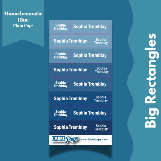 Large Rectangles - Monochromatic Blue
