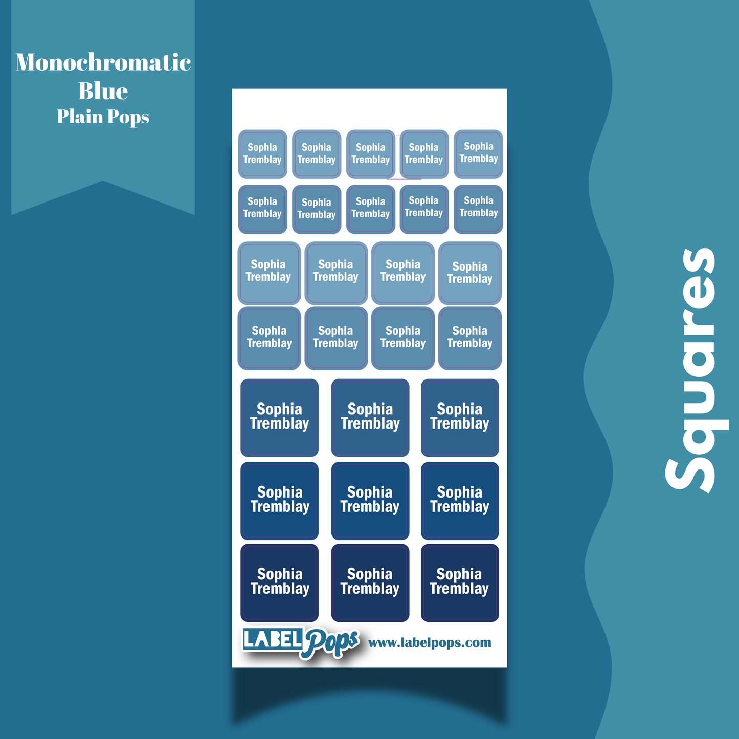 Squares - Monochromatic Blue