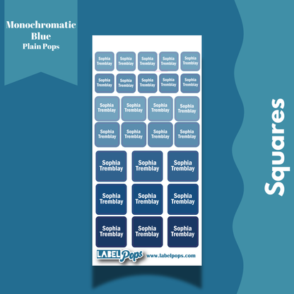Squares - Monochromatic Blue