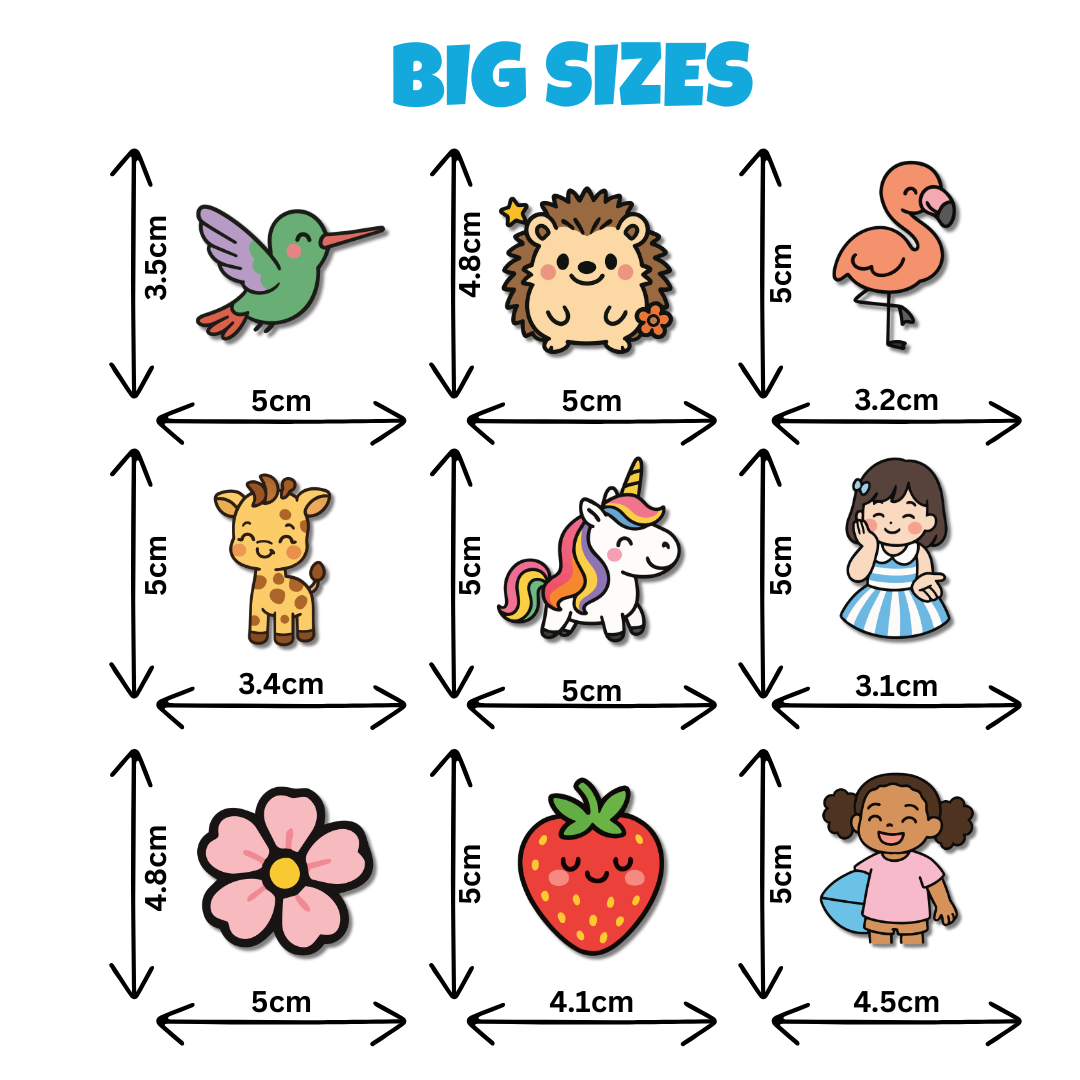 200 piece pack, Cute, Pretty and Playful Waterproof Vinyl Sticker Decals