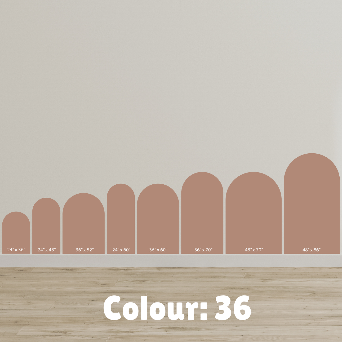 Arch Wall Decal/Wall Sticker - 40 Colour Options - 24" x 36"