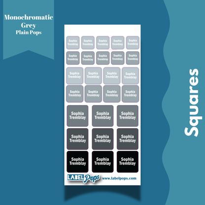 Squares - Monochromatic Grey
