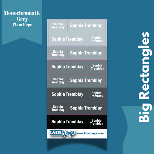 Large Rectangles - Monochromatic Grey