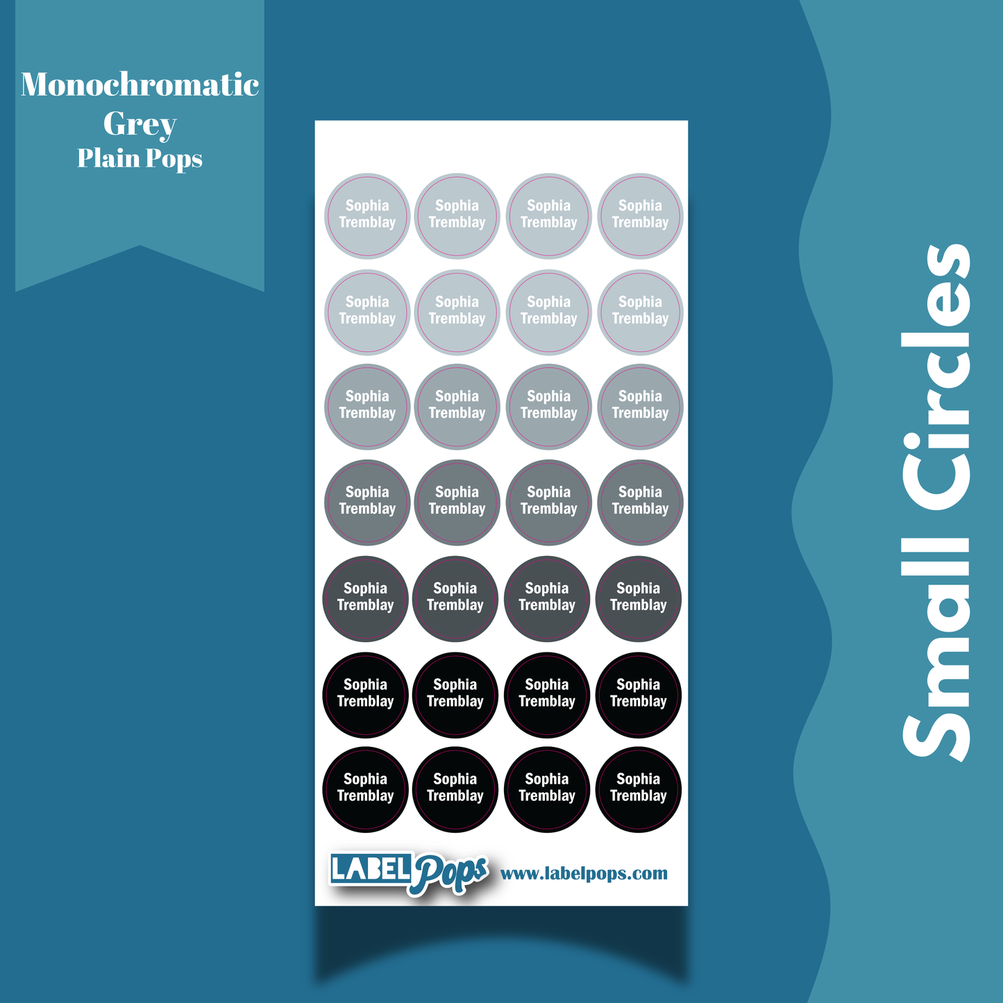 Small Circles - Monochromatic Grey