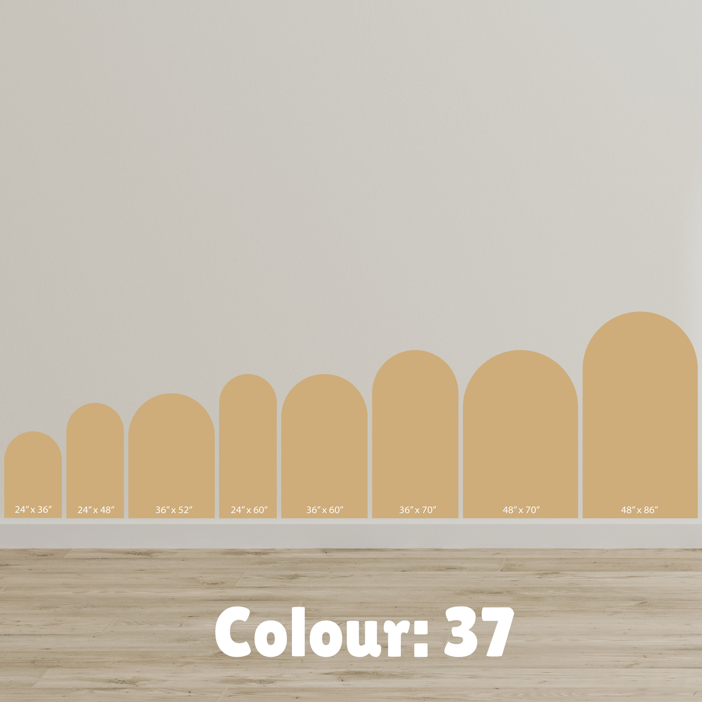 Arch Wall Decal/Wall Sticker - 40 Colour Options - 24" x 36"