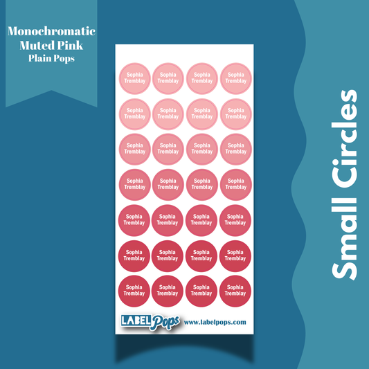 Small Circles - Monochromatic Muted Pink