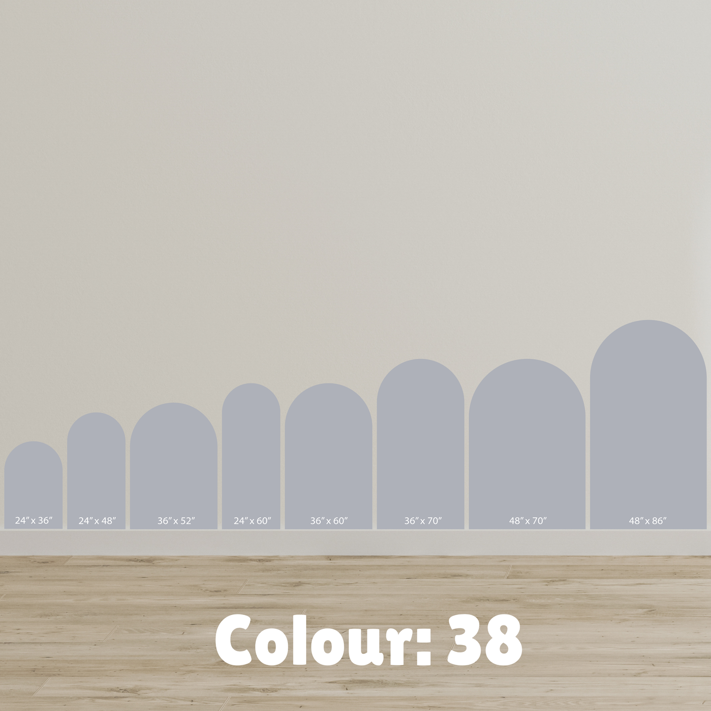 Arch Wall Decal/Wall Sticker - 40 Colour Options - 24" x 36"