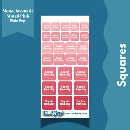 Squares - Monochromatic Muted Pink