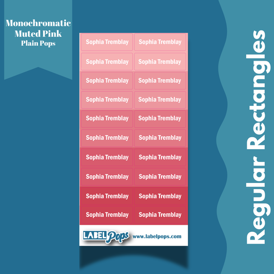 Regular Rectangles - Monochromatic Muted Pink