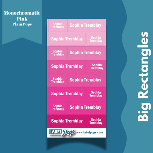 Large Rectangles - Monochromatic Bright Pink