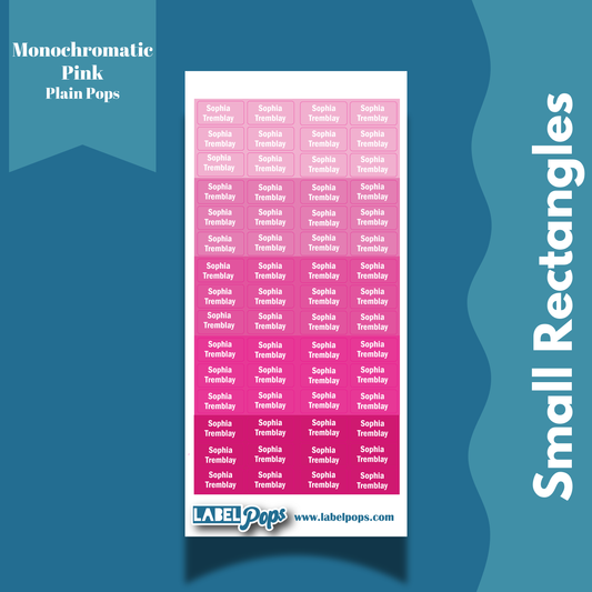 Small Rectangles - Monochromatic Bright Pink