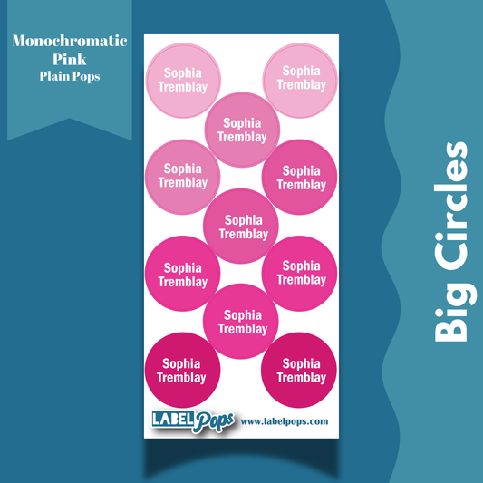 Large Circles - Monochromatic Bright Pink