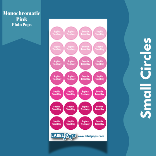 Small Circles - Monochromatic Bright Pink