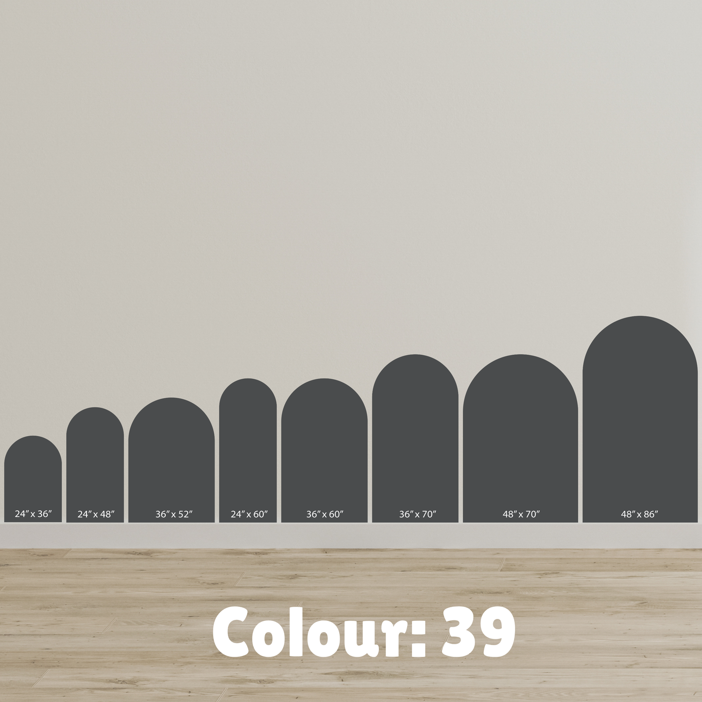 Arch Wall Decal/Wall Sticker - 40 Colour Options - 24" x 36"