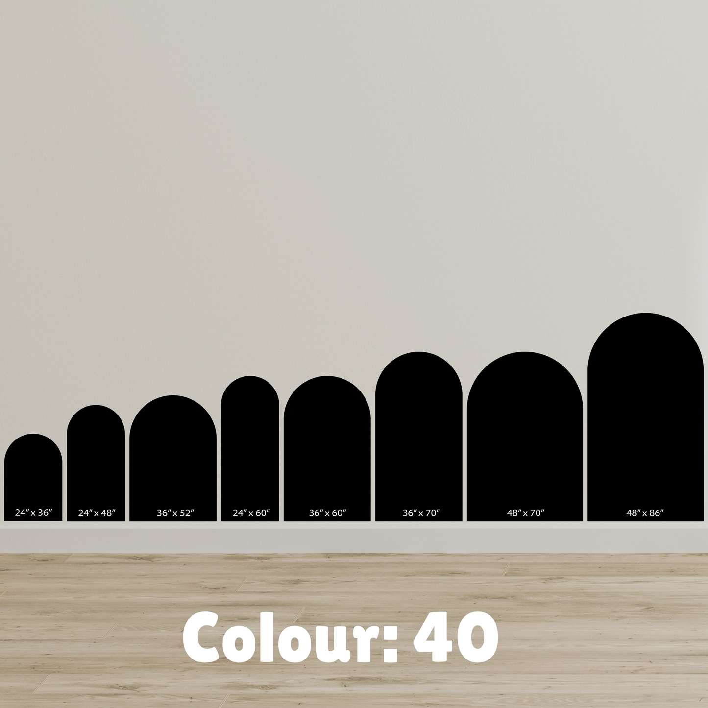 Arch Wall Decal/Wall Sticker - 40 Colour Options - 24" x 36"