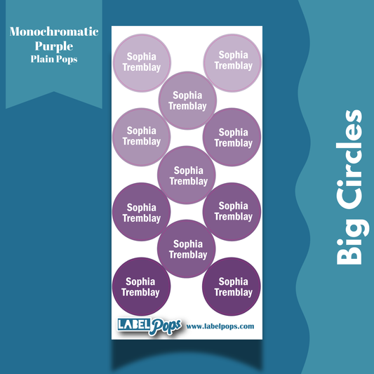 Large Circles - Monochromatic Purple
