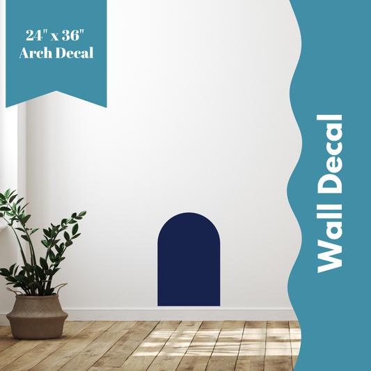 Arch Wall Decal/Wall Sticker - 40 Colour Options - 24" x 36"