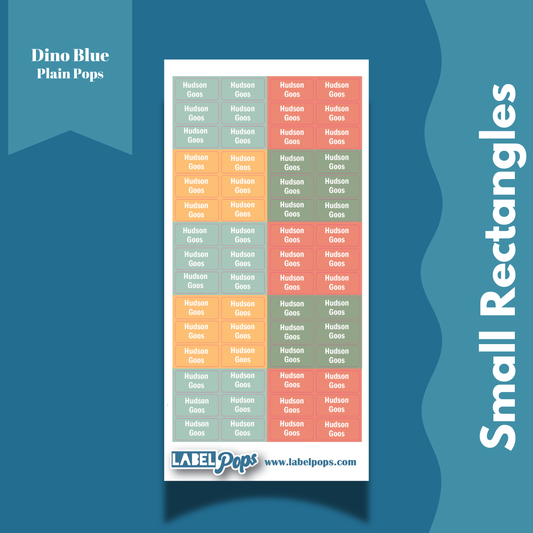 Small Rectangles - Dino Blue Colours
