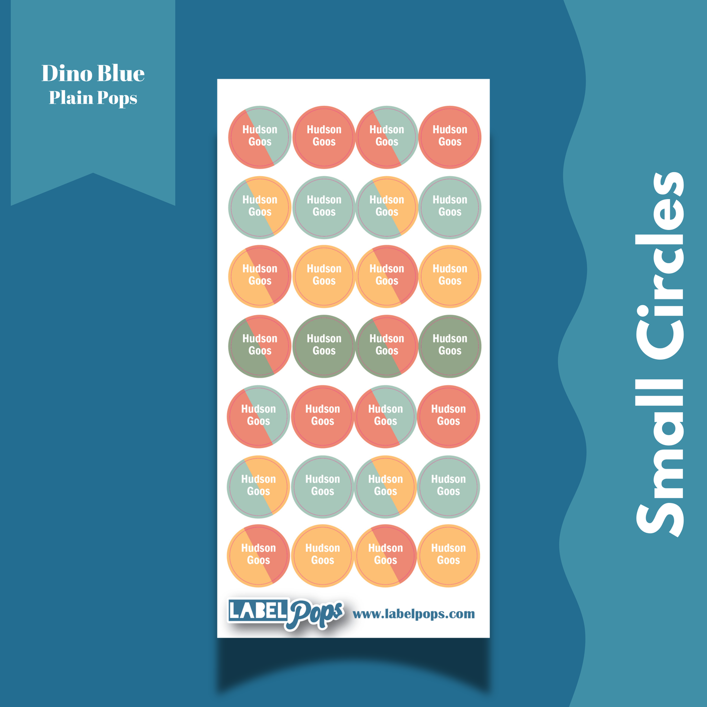 Small Circles - Dino Blue Colours