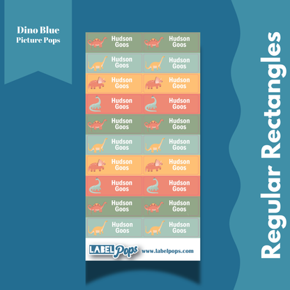 Regular Rectangles - Dino Blue