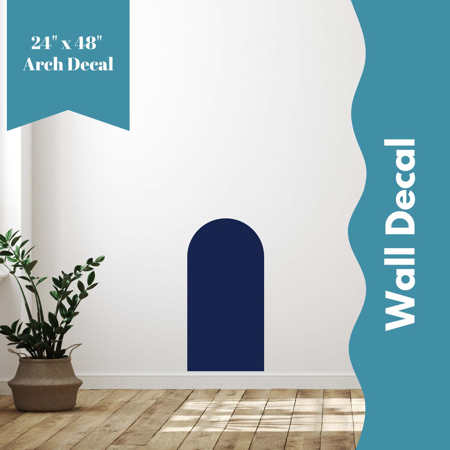 Arch Wall Decal/Wall Sticker - 40 Colour Options - 24" x 48"