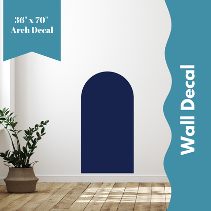 Arch Wall Decal/Wall Sticker - 40 Colour Options - 36" x 70"