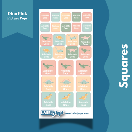 Squares - Dino Pink
