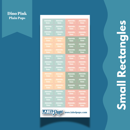 Small Rectangles - Dino Pink Colours