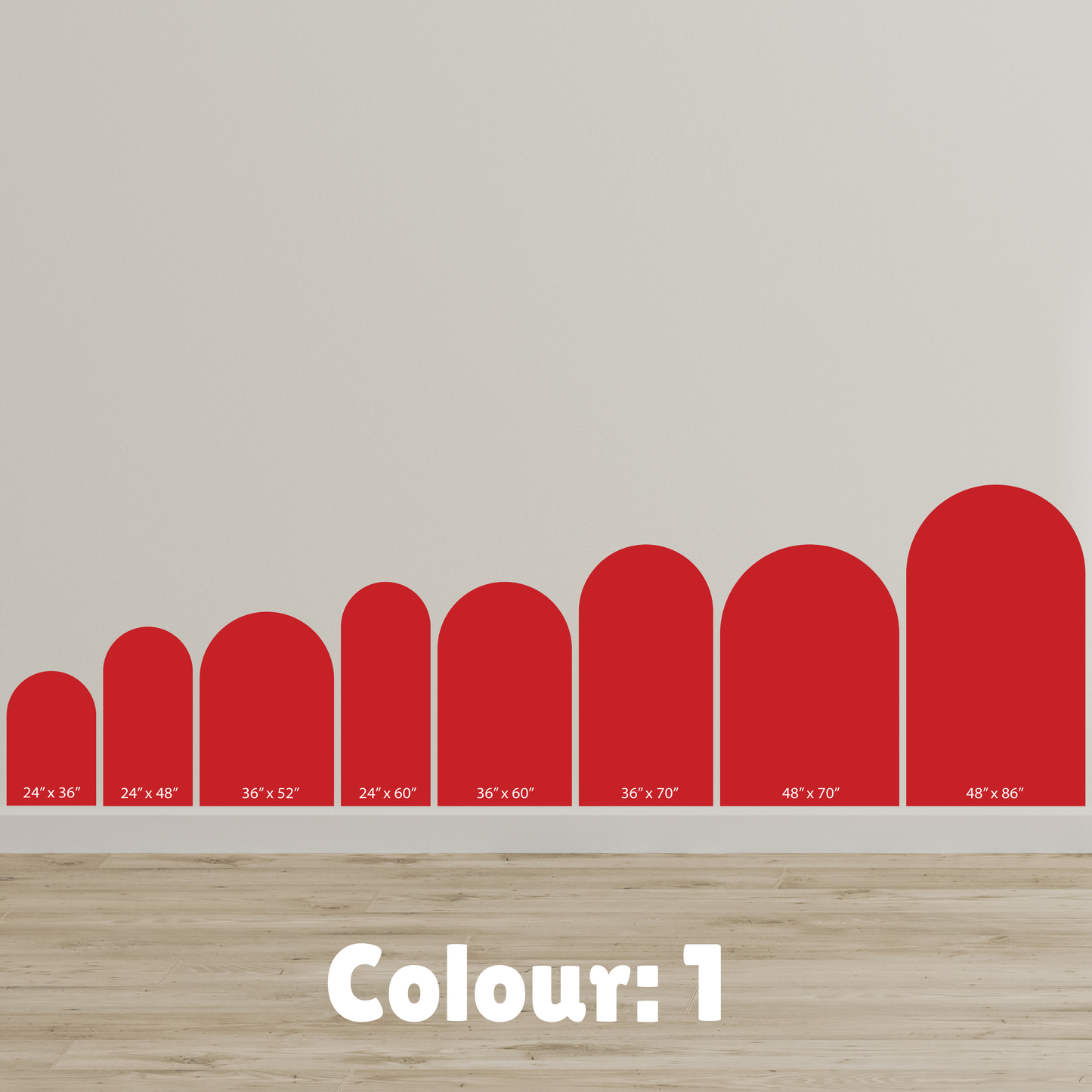 Arch Wall Decal/Wall Sticker - 40 Colour Options - 24" x 36"