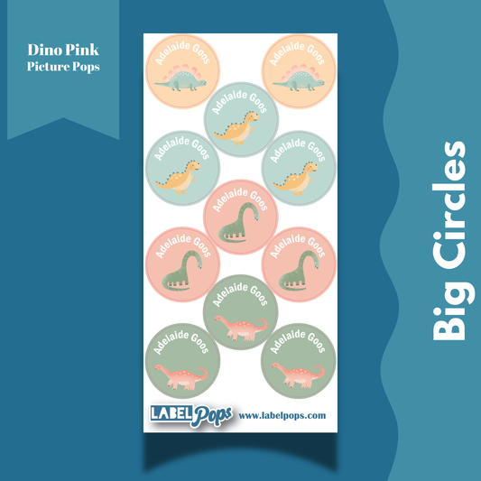 Large Circles - Dino Pink