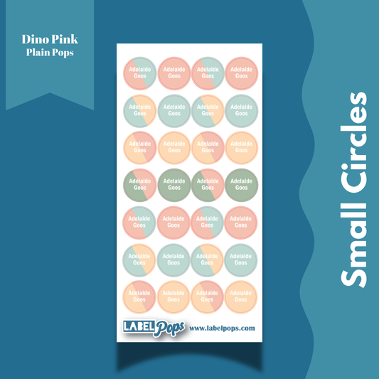 Small Circles - Dino Pink Colours