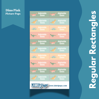 Regular Rectangles - Dino Pink