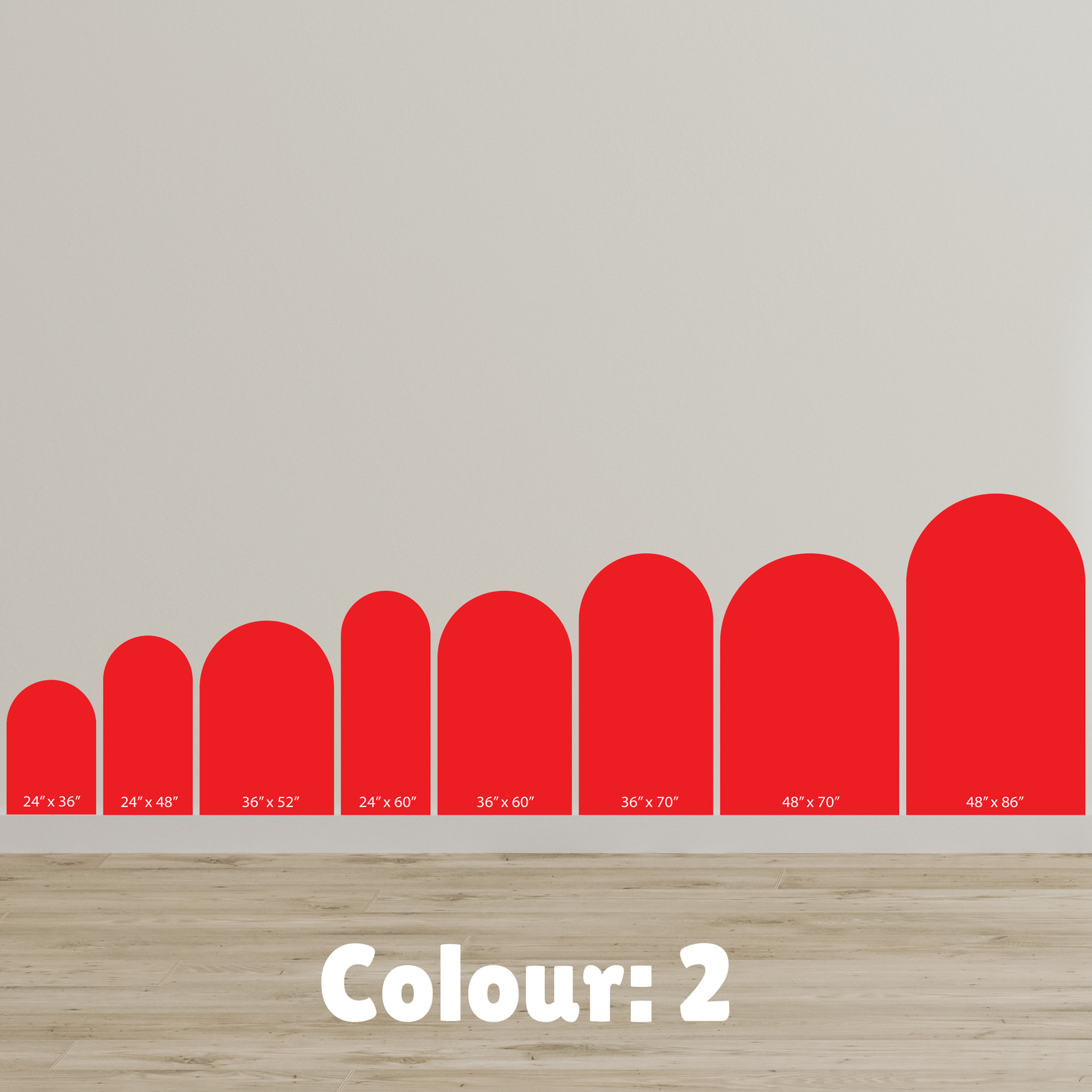 Arch Wall Decal/Wall Sticker - 40 Colour Options - 24" x 36"