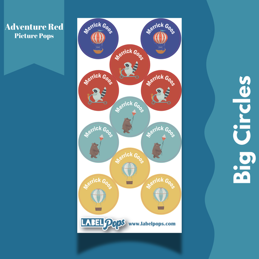 Large Circles - Adventure Red