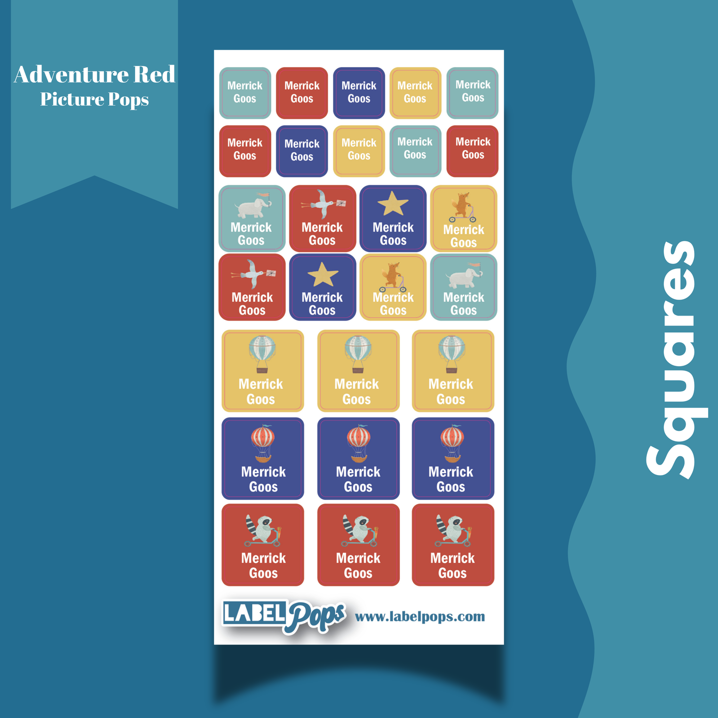 Squares - Adventure Red