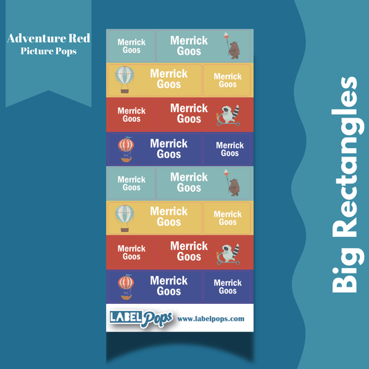 Large Rectangles - Adventure Red