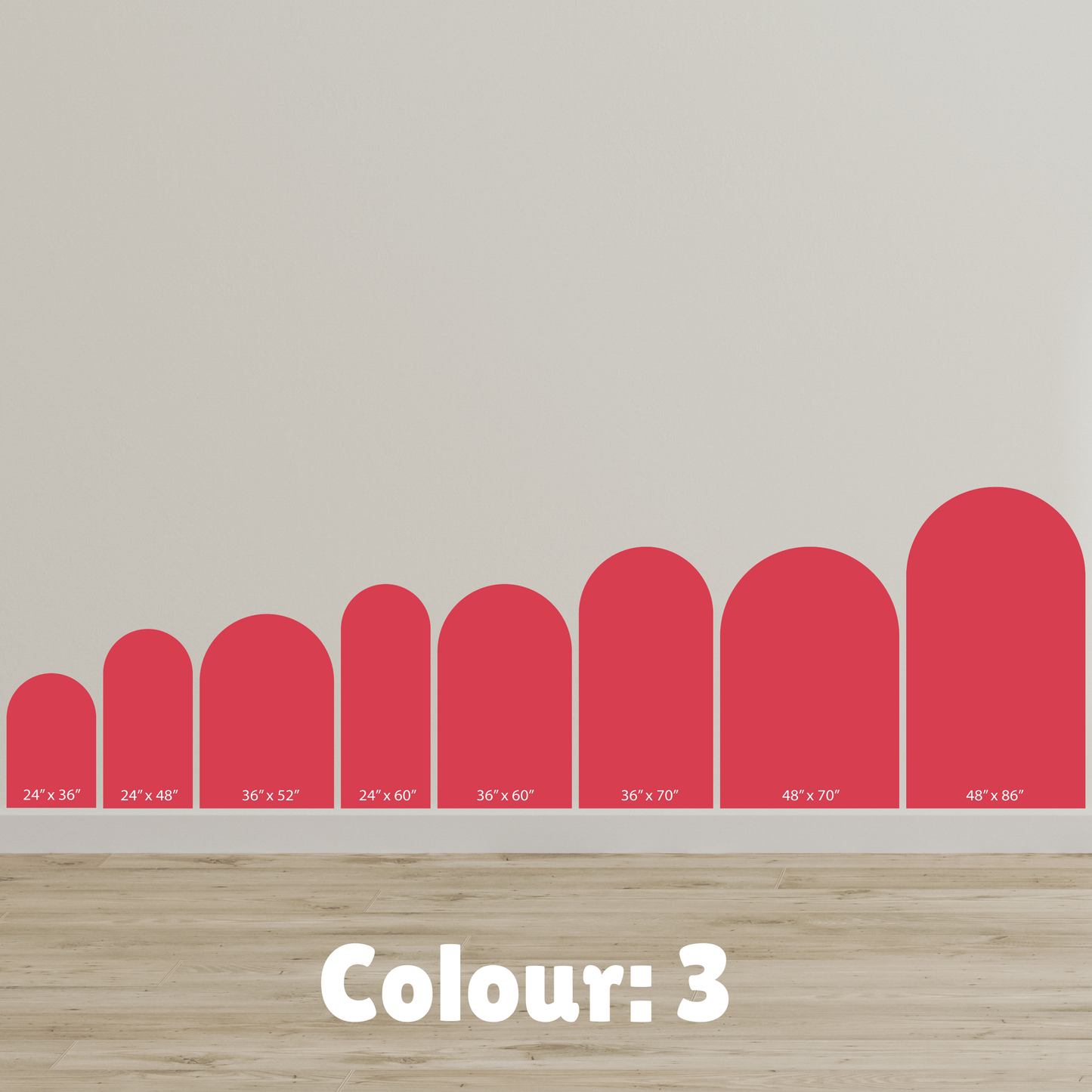 Arch Wall Decal/Wall Sticker - 40 Colour Options - 24" x 36"