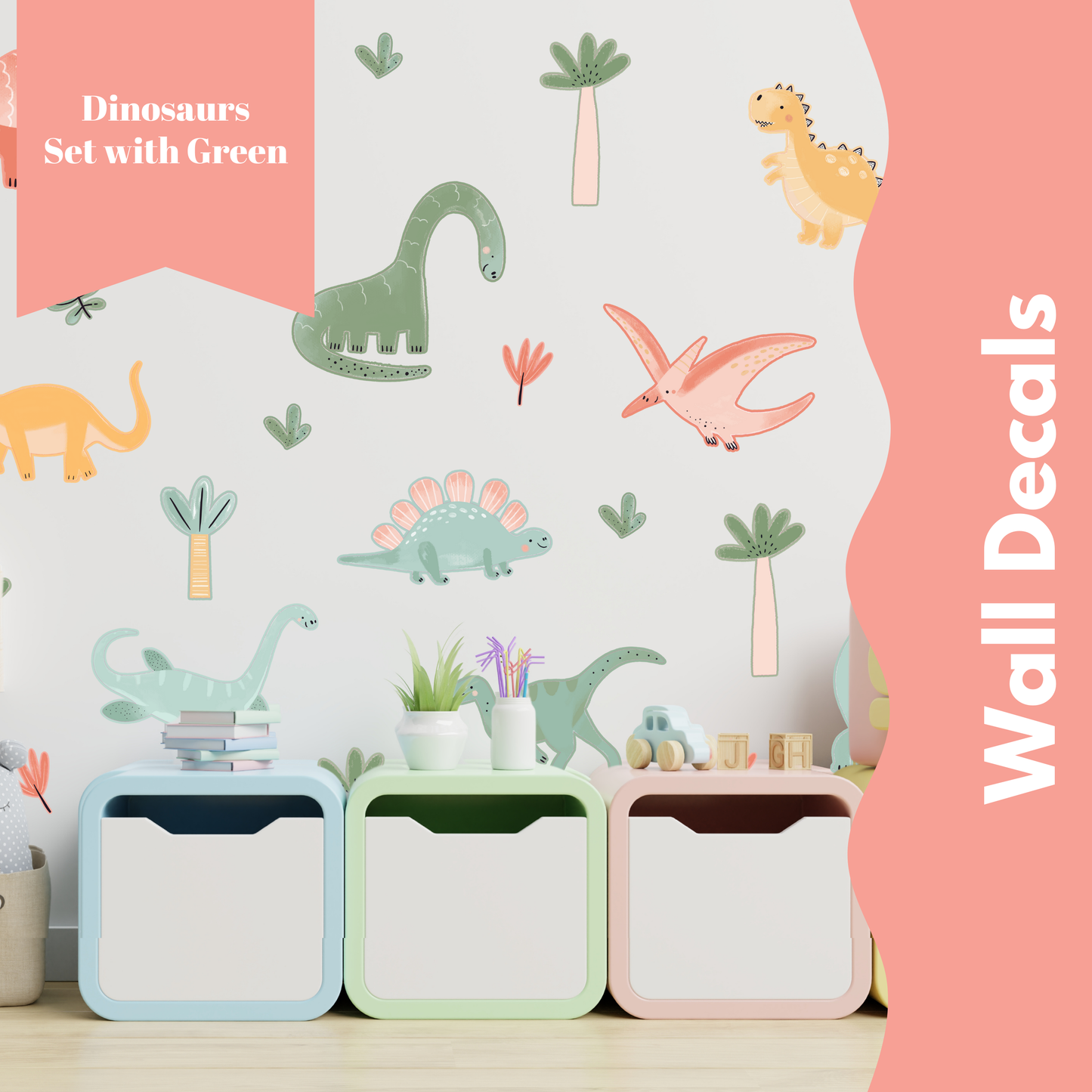 Dinosaurs- Set with Green
