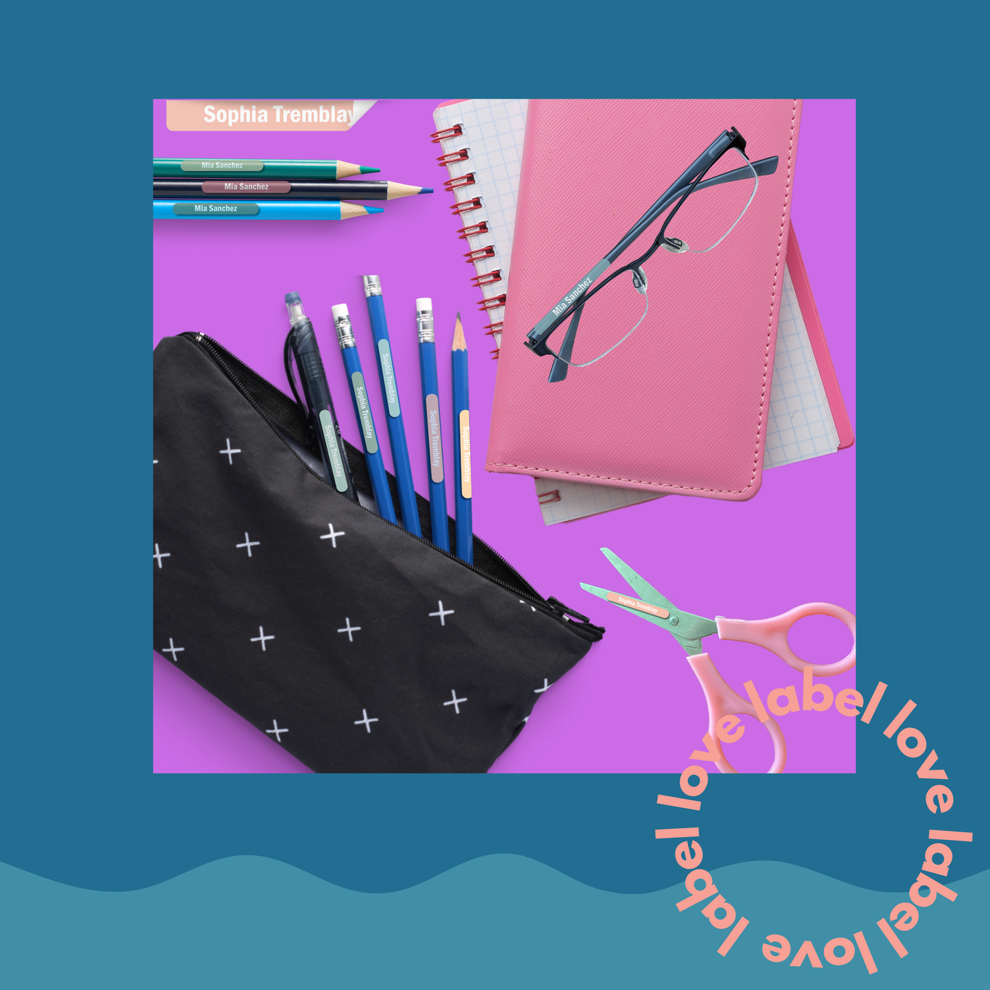 Pencil Pops/Slim Labels - Dino Pink Colours